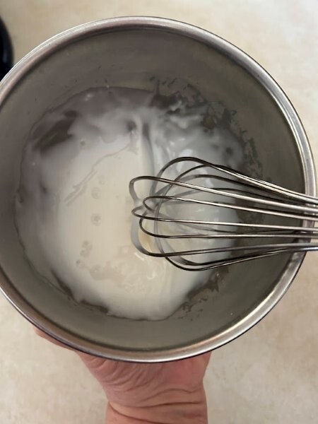 Swedish Almond Cake Step 9: Whisk glaze ingredients together and drizzle over the cake when cooled.