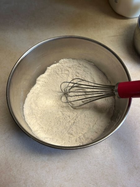 Dry ingredients for funnel cake batter