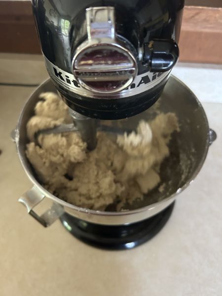 Kransekake dough with playdough-like texture