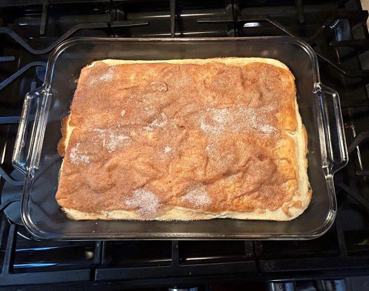 The yummy bars after baking.